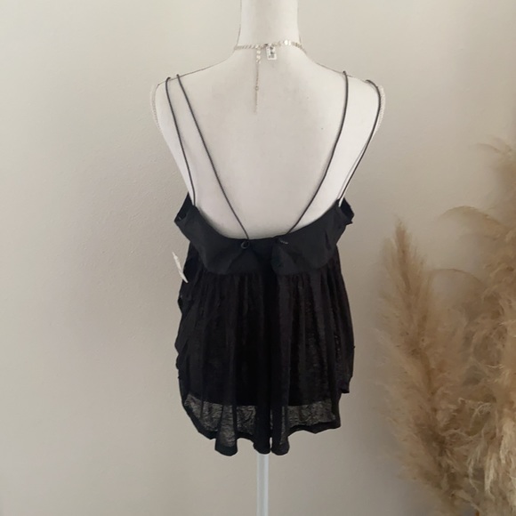 FREE PEOPLE FP MOVEMENT CATCH ME DRIFT TANK TOP IN BLACK SHEER SEXY BEACH small - Picture 15 of 17